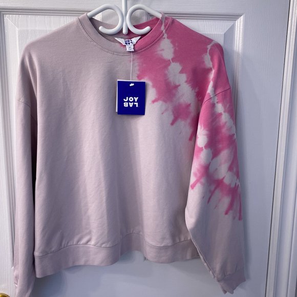 Joy Lab Bubble Gum Pink & Lilac Long Sleeved Top/Pullover Sweatshirt Size XS/S - Picture 7 of 12